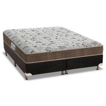 Cama Box King: Colchão Espuma Probel D45 Hiper Resistente Pró Dormir Sênior + Base CRC Suede Black(193x203)