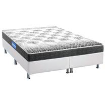 Cama Box King: Colchão Espuma Probel Guarda Costas Black + Base CRC Courano White(193x203)