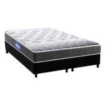Cama Box King: Colchão Espuma Probel Guarda Costas Super Resistente + Base CRC Suede Black(193x203)