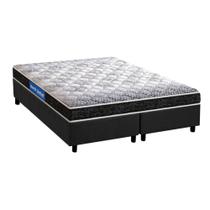 Cama Box King: Colchão Espuma Probel Guarda Costas Super Resistente + Base CRC Suede Gray(193x203)