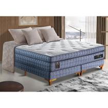 Cama Box King Colchão Euro Pillow + Box 193x203x70 Molas Ensacadas Cama inBox Supreme Confort Gel Cama Box King Colchão Euro Pillow + Box 193x203x70 Molas Ensacadas Cama inBox Supreme Confort Gel