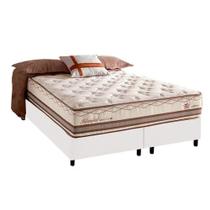 Cama Box King + Colchão Herval Istambul Molas Maxspring 193x203x73