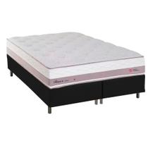 Cama Box King + Colchão Herval Tower Molas Maxspring 193x203x73