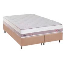 Cama Box King + Colchão Herval Tower Molas Maxspring 193x203x73