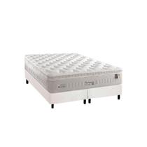 Cama Box King: Colchão Molas Anjos MasterPocket Ensacadas Impressione + Base CRC Courano Branco(193x203) Cama Box King: Colchão Molas Anjos MasterPocket Ensacadas Impressione + Base CRC Courano Branco(193x203)