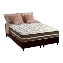 Cama Box King: Colchão Molas Anjos Superlastic Classic + Base CRC Suede Marrom(193x203)