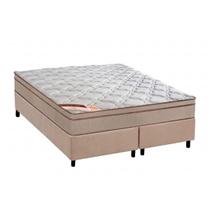 Cama Box King: Colchão Molas Bonnel Castor Revolution + Base CRC Suede Clean(193x203) Cama Box King: Colchão Molas Bonnel Castor Revolution + Base CRC Suede Clean(193x203)