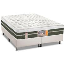 Cama Box King: Colchão Molas Bonnel Castor Silver Star Air + Base CRC Courano Branco(193x203) Cama Box King: Colchão Molas Bonnel Castor Silver Star Air + Base CRC Courano Branco(193x203)