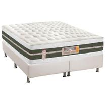 Cama Box King: Colchão Molas Bonnel Castor Silver Star Air DF + Base CRC Courano Branco(193x203)