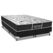 Cama Box King: Colchão Molas Bonnel Probel ProDormir Sleep + Base CRC Suede Black(193x203)