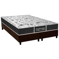 Cama Box King: Colchão Molas Bonnel Probel Prolastic ProDormir Sleep + Base CRC Suede Marrom(193x203)