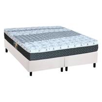 Cama Box King: Colchão Molas Castor Bonnel System Class + Base CRC Courano Branco(193x203)