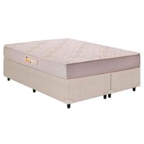 Cama Box King: Colchão Molas Castor Pocket Comfort Vácuo + Base CRC Courano Clean(193x203)