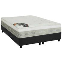 Cama Box King: Colchão Molas Castor Pocket Eurotop Summer &amp Winter + Base CRC Suede Gray(193x203)