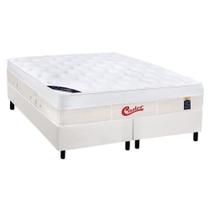 Cama Box King: Colchão Molas Castor Pocket Gold Star Vitagel Max + Base CRC Courano White(193x203)