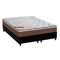 Cama Box King: Colchão Molas Castor Pocket Revolution + Base CRC Suede Black(193x203) Cama Box King: Colchão Molas Castor Pocket Revolution + Base CRC Suede Black(193x203)