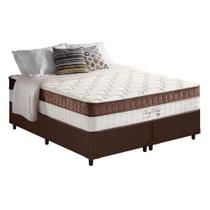 Cama Box King: Colchão Molas Ensacadas Anjos MasterPocket King Best Marrom + Base CRC Courano Brown(193x203)