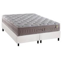 Cama Box King: Colchão Molas Ensacadas Anjos MasterPocket Richesse + Base CRC Courano Branco(193x203)