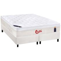 Cama Box King: Colchão Molas Ensacadas Castor Pocket Gold Star Vitagel + Base CRC Courano White(193x203)