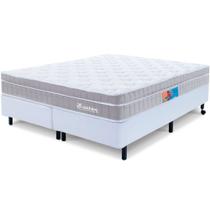 Cama Box King Colchão Molas Ensacadas Espuma Nasa Viscoelástica Ortopédico D33 com Pillow - BF Colchões