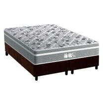 Cama Box King: Colchão Molas Ensacadas Probel MasterPocket Evolution + Base CRC Suede Marrom(193x203) Cama Box King: Colchão Molas Ensacadas Probel MasterPocket Evolution + Base CRC Suede Marrom(193x203)