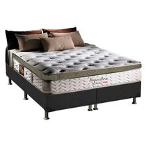 Cama Box King: Colchão Molas Herval MasterPocket Ensacadas Imperatore Eco Bamboo + Base CRC Suede Cinza(193x203) Cama Box King: Colchão Molas Herval MasterPocket Ensacadas Imperatore Eco Bamboo + Base CRC Suede Cinza(193x203)
