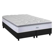 Cama Box King: Colchão Molas Herval MasterPocket Ensacadas Toledo + Base CRC Suede Gray(193x203)