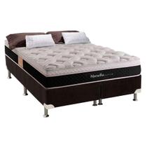 Cama Box King: Colchão Molas Herval Maxspring Marselha + Base CRC Suede Black(193x203)