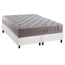 Cama Box King: Colchão Molas MasterPocket Ensacadas Anjos Richesse + Base CRC Courano Branco(193x203)