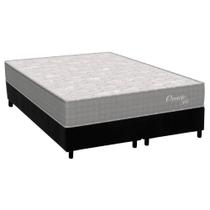 Cama Box King: Colchão Molas Orthoflex MasterPocket Ensacadas Orvieto Unic Face + Base CRC Suede Black(193x203)