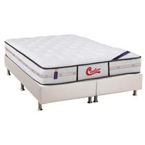 Cama Box King: Colchão Molas Pocket Ensacadas Castor Gold Star Vitagel Classic + Base CRC Courano Branco(193x203) Cama Box King: Colchão Molas Pocket Ensacadas Castor Gold Star Vitagel Classic + Base CRC Courano Branco(193x203)