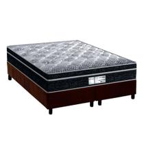 Cama Box King: Colchão Molas Probel Prolastic Born + Base CRC Suede Marrom(193x203)