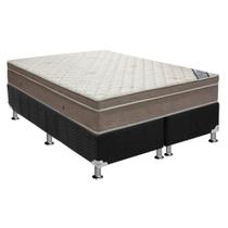 Cama Box King: Colchão Molas SuperPocket Ensacadas Ortobom Light Saúde + Base CRC Suede Black(186x198)