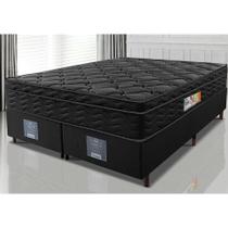 Cama Box King Colchão Ortopédico Black + Box 193x203x67 One Face Espuma D33 Preto Cama Box King Colchão Ortopédico Black + Box 193x203x67 One Face Espuma D33 Preto