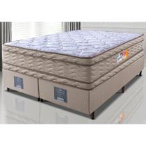 Cama Box King Colchão Ortopédico + Box 193x203x71 Double Face Espuma D33 Dourado Cama Box King Colchão Ortopédico + Box 193x203x71 Double Face Espuma D33 Dourado