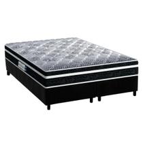 Cama Box King: Colchão Ortopédico Probel D33 Anatômico Advanced Tech1500 Plus + Base CRC Suede Black (193x203)