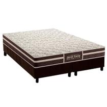 Cama Box King: Colchão Ortopédico Probel Guarda Costas Extra Firme + Base CRC Suede Brown(193x203)