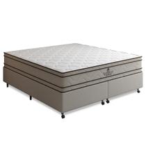 Cama Box King + Colchão The King Dupla Face Espuma D33 Ortopédico 193x203x72cm - Vstore