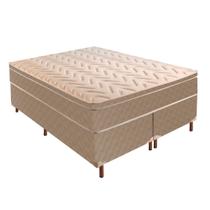Cama Box King com Colchão de Molas Ensacadas Júlia 28x193x203cm e Base Florença