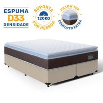 Cama Box King Com Colchão e Espuma D33 Pillow Top Comfort Luxo 193 cm Cama Box King Com Colchão e Espuma D33 Pillow Top Comfort Luxo 193 cm