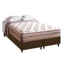 Cama Box King com Colchão Herval Moskow Molas Maxspring 193x203x73cm MS