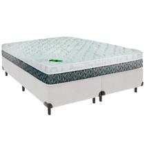 Cama Box King e Colchão Aspen Molas Ensacadas Luckspuma Branco Cama Box King e Colchão Aspen Molas Ensacadas Luckspuma Branco