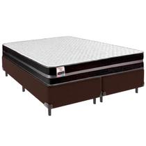 Cama Box King e Colchão Bogota Molas Ultralastic Inducol Marrom