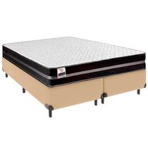 Cama Box King e Colchão Bogota Molas Ultralastic Inducol Ocre