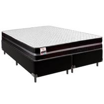 Cama Box King e Colchão Bogota Molas Ultralastic Inducol Preto Cama Box King e Colchão Bogota Molas Ultralastic Inducol Preto