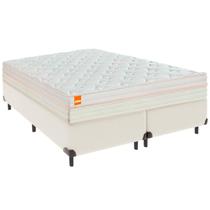 Cama Box King e Colchão Tucson Molas Ensacadas Inducol Palha