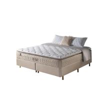 Cama Box King Fendi + Colchão Molas Ensacadas Macio Cincinnati Pillow Top 193x203x73cm