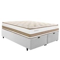 Cama Box King Herval Spettácolo, Molas Ensacadas, 81x193x203 cm, Branco