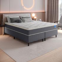Cama Box King Molas Ensacadas Pillow Top Conforto Premium 193x203 Bertha Umaflex Cama Box King Molas Ensacadas Pillow Top Conforto Premium 193x203 Bertha Umaflex