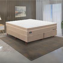 Cama Box King Molas Ensacadas Tecnologia Gel Sense,Health Protection e Air Flow New York Mannes Bege